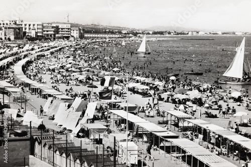 Riccione beaches in the 1950s