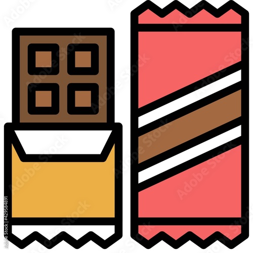 Chocolate bar icon, Supermarket and Shopping mall related vector