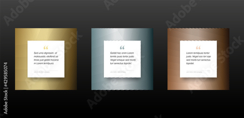 Metallic social media quote template
