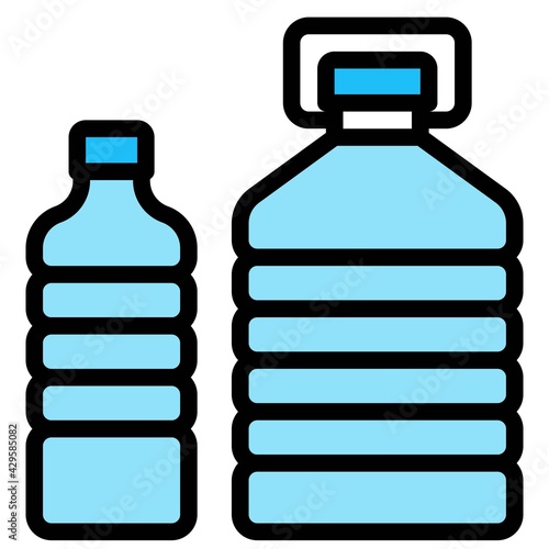 Water bottle icon, Supermarket and Shopping mall related vector