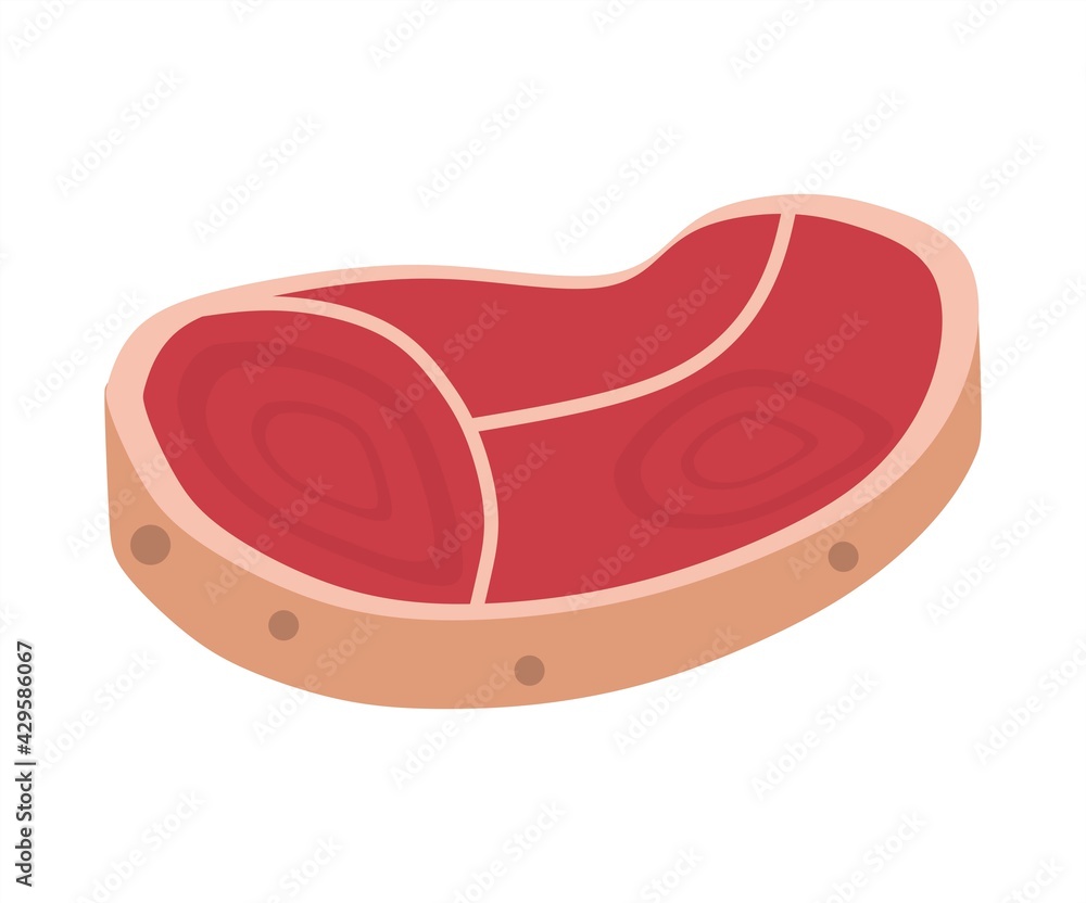 Vector illustration of fresh beef for roasting, steak and restaurant theme. suitable for advertising food products Vector illustration of fresh beef for roasting, steak and restaurant theme. suitable for advertising food products