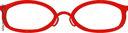 Illustration material of red glasses