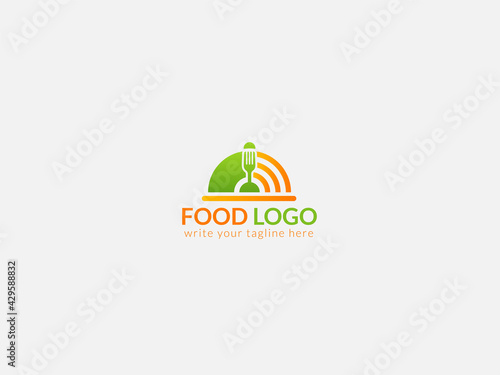 food logo design, concept for food order in online, ordering food logo design template, healthy food logo design.