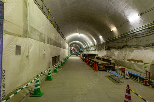 地下工事現場のシールドトンネル （目黒区・東京）
