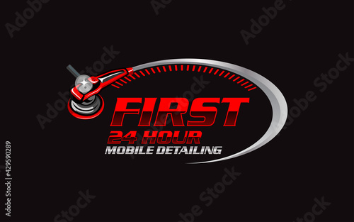 Illustration vector graphic of auto detailing servis logo design template-05