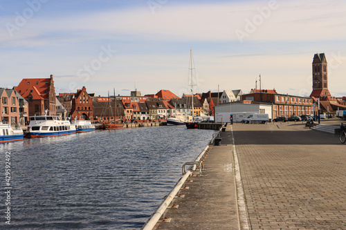 Hansestadt Wismar; Altstadtblick vom Alten Hafen photo