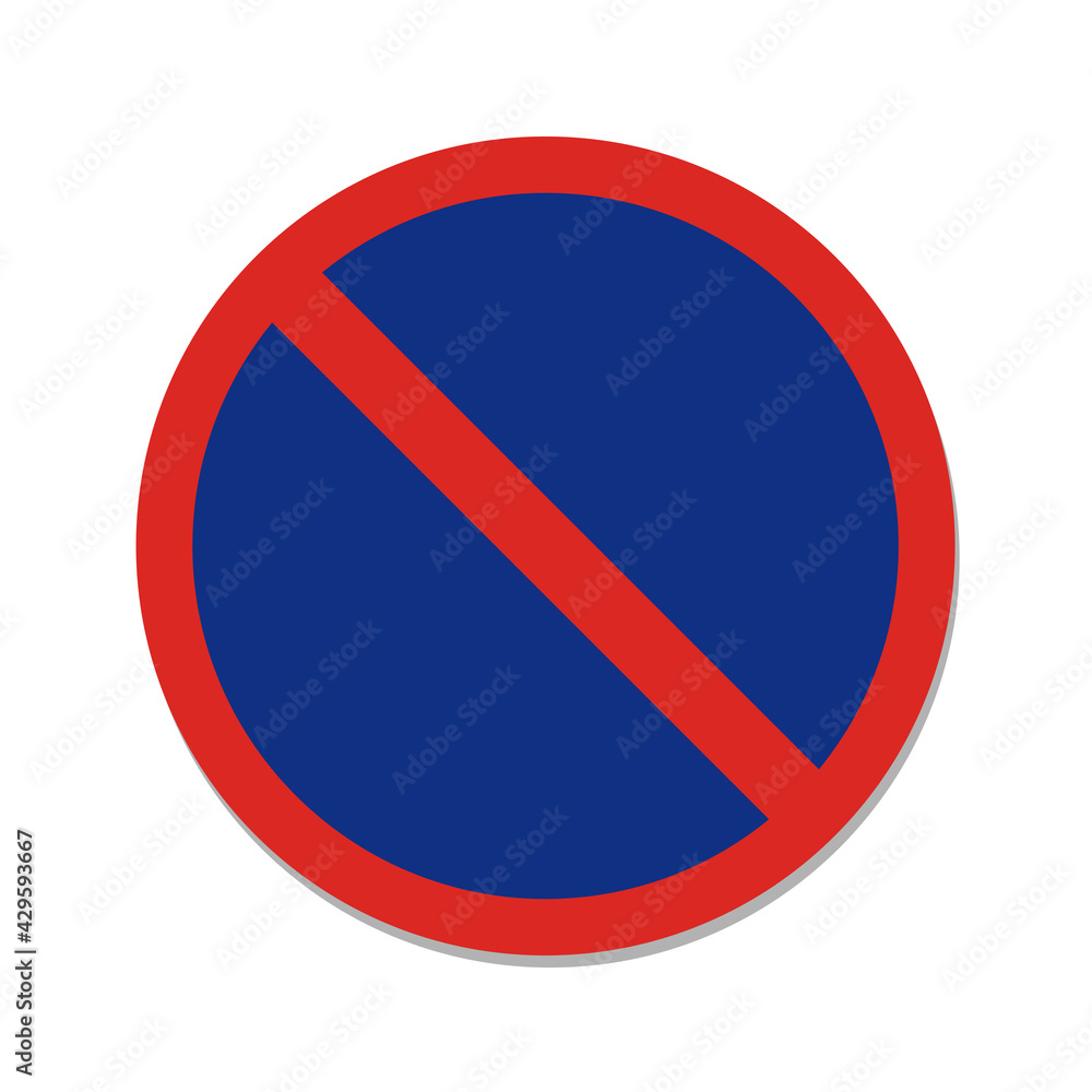 No parking sign. Isolate on white background label. No parking sign. Isolate on white background label.