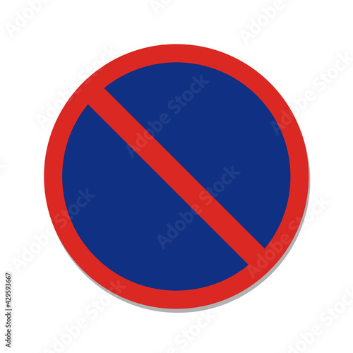 No parking sign. Isolate on white background label. Free Download No parking sign. Isolate on white background label. - GFXLoad