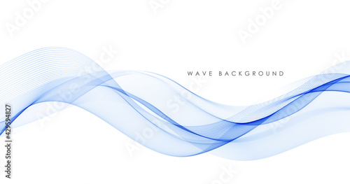Fotografia Vector abstract colorful flowing wave lines isolated on white background