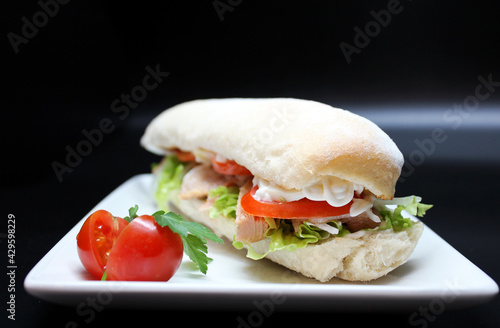 Fotografie bocadillo vegetal