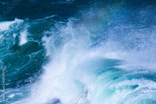 wave blue sea rough © aawdaw