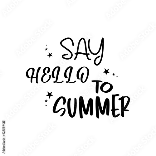 say hello to summer quote lettering inspiration ornament