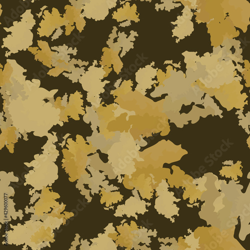 Desert camouflage of various shades of brown and beige colors