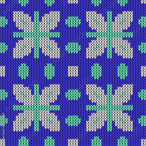 Knitted background Seamless Pattern. Vector illustration