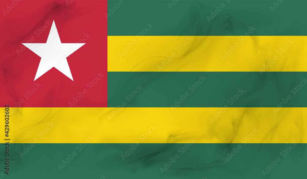 Grunge Togo flag. Togo flag with waving grunge texture. Grunge Togo flag. Togo flag with waving grunge texture.