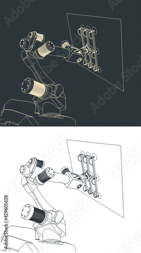 Robot with vacuum gripper drawings