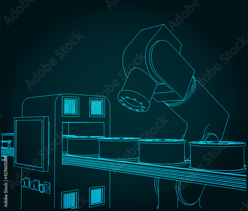 Robotic arm and conveyor