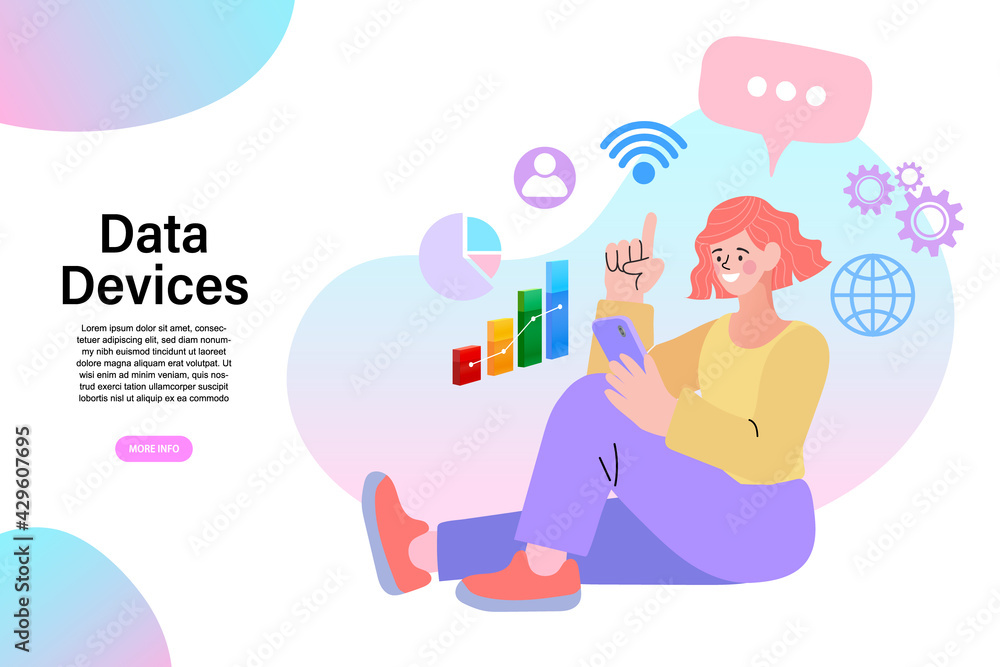 Financial and economic growth. Statisctics and sales analysis concept. woman holding growing stat data blue arrow in hands. Vector illustration Financial and economic growth. Statisctics and sales analysis concept. woman holding growing stat data blue arrow in hands. Vector illustration