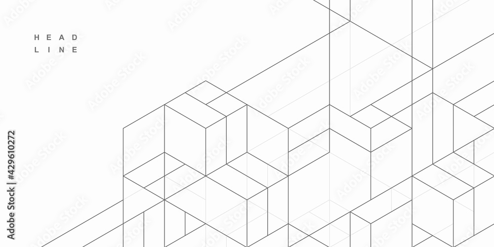 Abstract geometric technological background. Vector creative design.