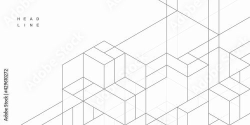 Abstract geometric technological background. Vector creative design.