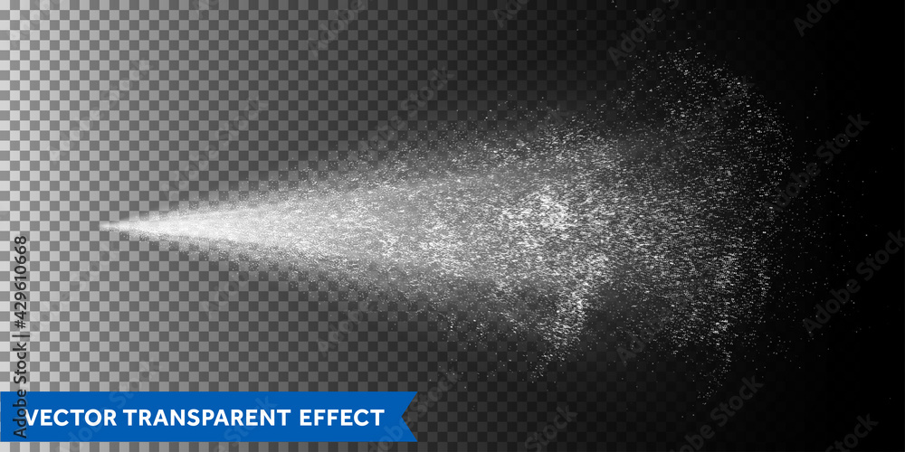 Fototapeta premium Tło mgły wodnej. Wektorowy atomizer strumienia wody