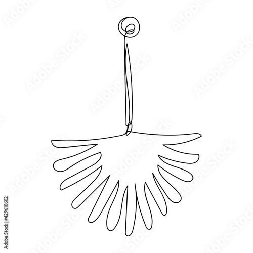 Line art trendy earrings, fashion linear accessories , minimalism vector illustration for branding design