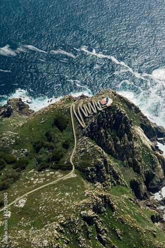 aerial view of the Cies Islands natural park

