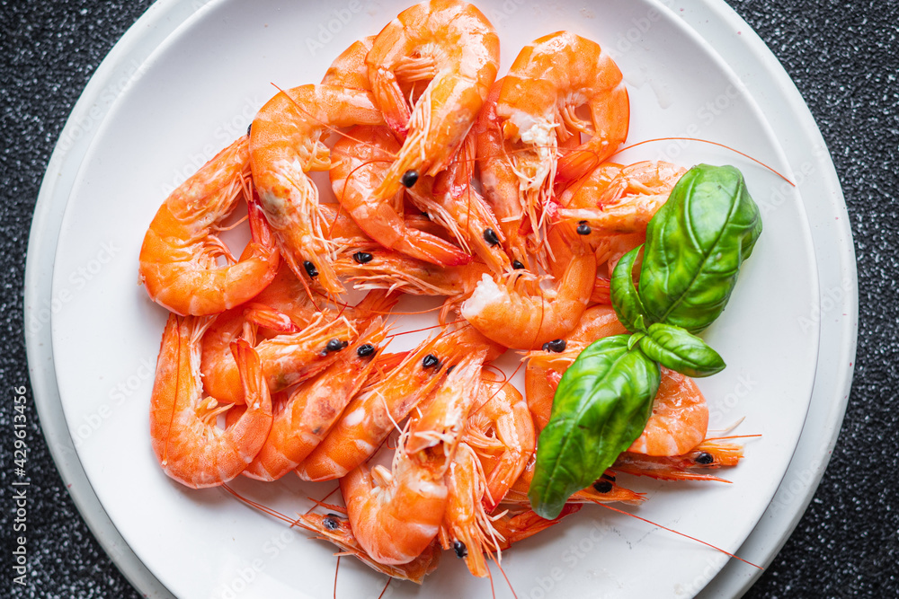 shrimp spice prawn ready to eat seafood trend meal pescetarian diet snack copy space food background rustic. top view vegetarian food shrimp spice prawn ready to eat seafood trend meal pescetarian diet snack copy space food background rustic. top view vegetarian food