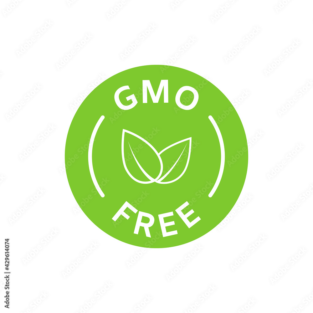 GMO free icon. Healthy organic food concept. No GMO design elements for ...