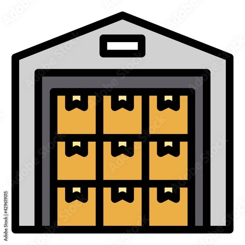 Warehouse icon, Supermarket and Shopping mall related vector