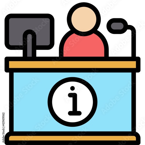 Help desk icon, Supermarket and Shopping mall related vector