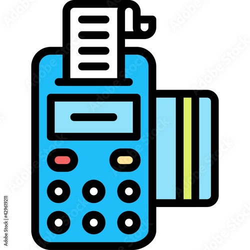EDC machine icon, Supermarket and Shopping mall related vector