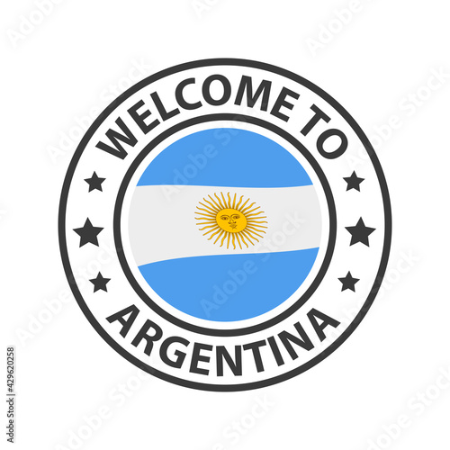 Welcome to Argentina. Collection of welcome icons.