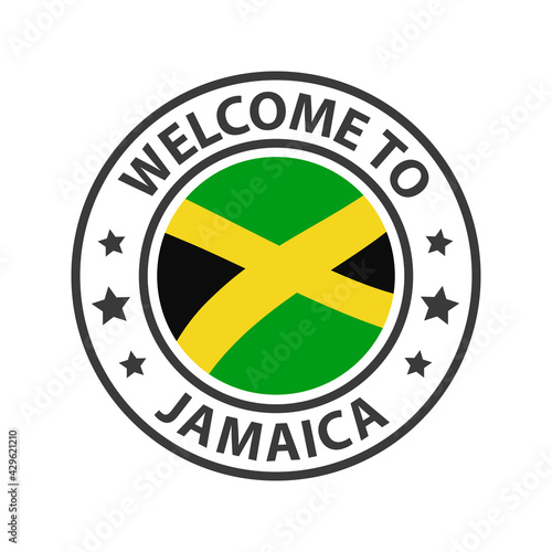 Welcome to Jamaica. Collection of welcome icons.