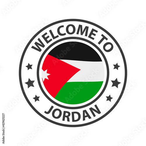 Welcome to Jordan. Collection of welcome icons.