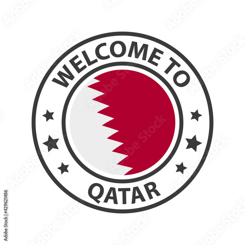 Welcome to Qatar. Collection of welcome icons.