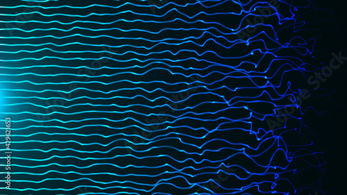 Blue green gradient flame lines background
