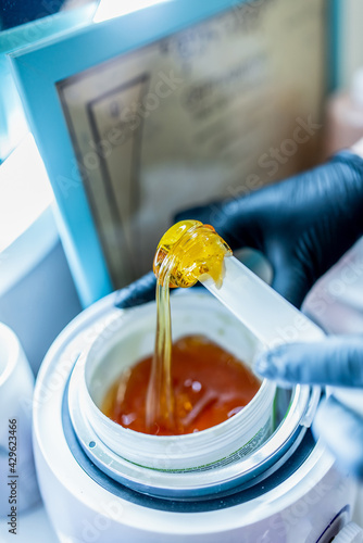 Sugar paste black gloves with spatula