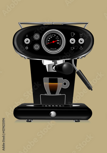 espresso machine,  illustrator-file, editable, vector
