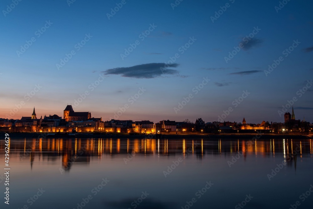 Toruń - Old Town just after the sunset.