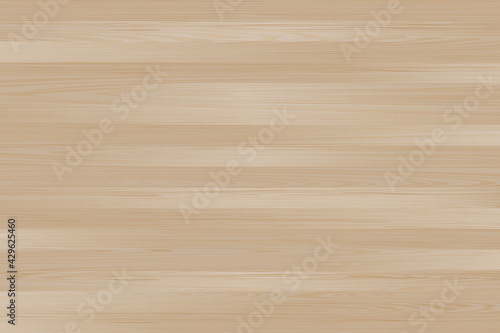 Realistic vector wood table background. Top view isolated wooden floor. Light brown wood texture with stripes. Mock-up with  pine texture for advertisement. Vector illustration EPS10