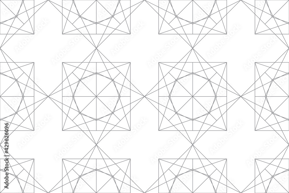 Seamless, abstract background pattern made with lines forming geometric polygonal forms in technology abstraction. Modern vector art. Seamless, abstract background pattern made with lines forming geometric polygonal forms in technology abstraction. Modern vector art.