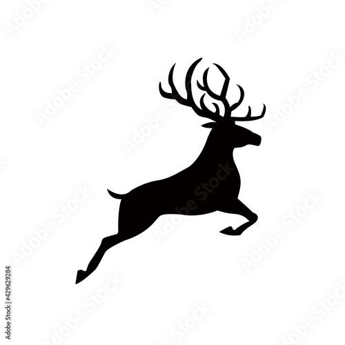 Deer icon and vector graphics