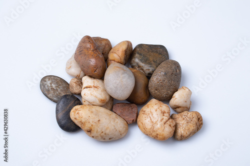 Beautiful nature rocks on white background