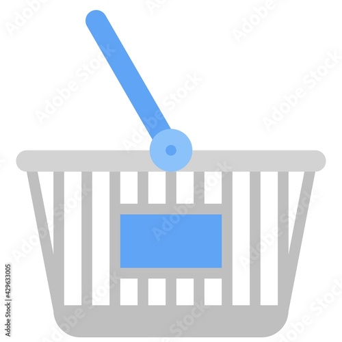 Shopping basket icon, Supermarket and Shopping mall related vector