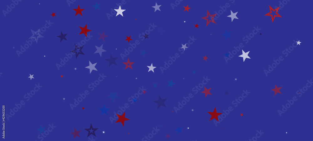 National American Stars Vector Background. USA Veteran's 4th of July Memorial Independence President's 11th of November Labor Day