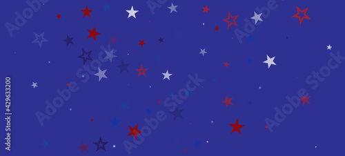 National American Stars Vector Background. USA Veteran's 4th of July Memorial Independence President's 11th of November Labor Day