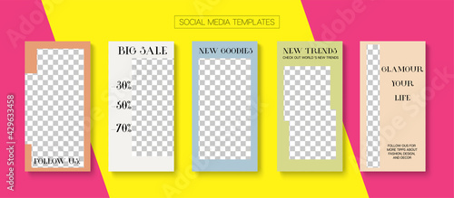 Modern Stories Vector Background.