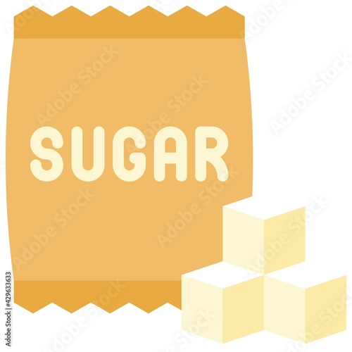 Sugar bag icon, Supermarket and Shopping mall related vector