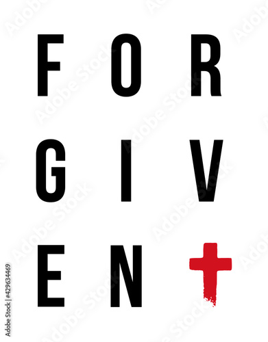 Forgiven Minimal Typgraphy Design For T shirt